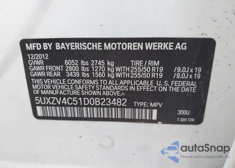 2013 BMW X5 xDrive35I/xDrive35I Premium/xDrive35I Sport Activity from USA, damaged, VIN 5UXZV4C51D0B23482